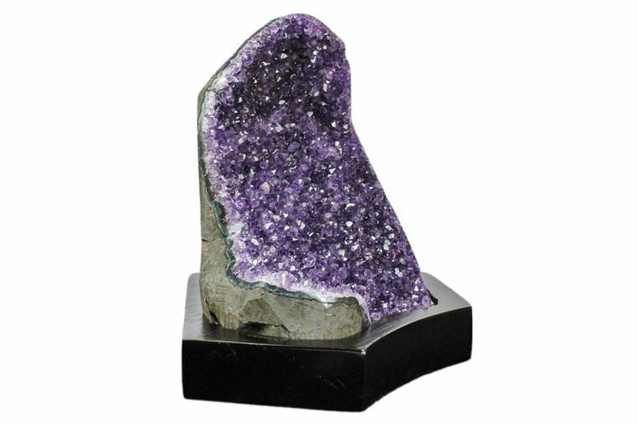 Tall, Purple Amethyst Cluster With Wood Base - Uruguay #171746